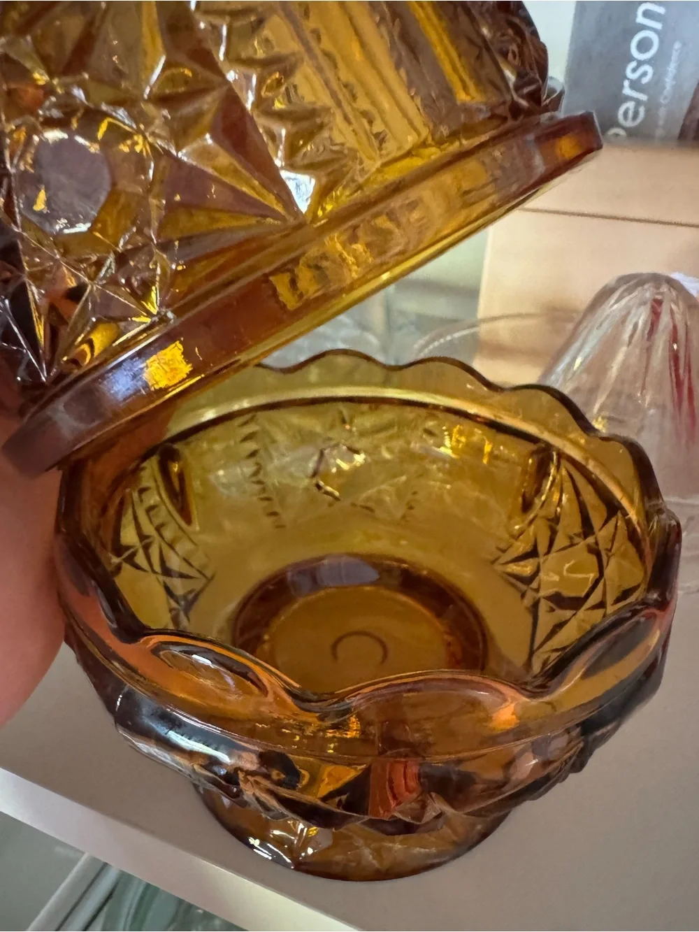 Indiana glass VINTAGE FAIRY LAMP!! 💕